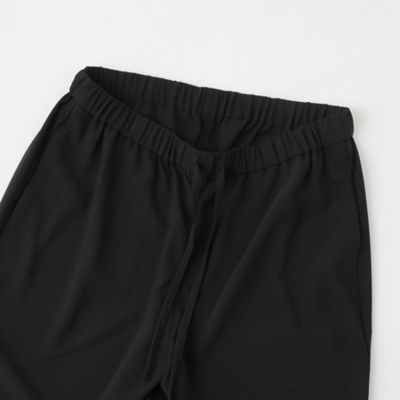 【Ｌ】【夏でもさらっと】【吸水速乾】【ウォシャブル】バックサテンジョーゼットイージーテーパードパンツ（Ｕ７Ｒ１７５８１＿＿）