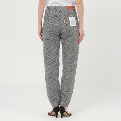 【Ｌ】【ウォッシャブル】ゼブラジャカードストレッチデニムパンツ（Ｕ７Ｒ２０３４８＿＿）