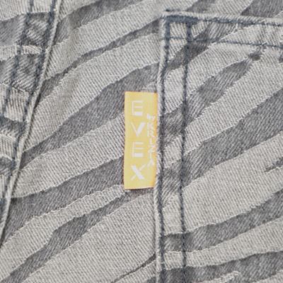 【Ｌ】【ウォッシャブル】ゼブラジャカードストレッチデニムパンツ（Ｕ７Ｒ２０３４８＿＿）