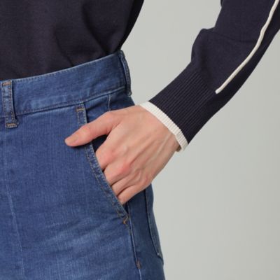 ◆◆＊Ｗｉｎｇｓ掲載＊【Ｌ】【ウォッシャブル】ストレッチバギーデニムパンツ（Ｕ７Ｒ２２１１０＿＿）