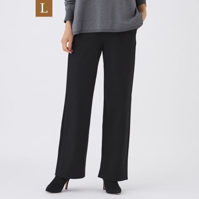 【送料無料】EVEX BY KRIZIA L (Women/大きいサイズ)/エヴェックス バイ クリツィアL【マシンウォッシャブル・保温性・吸湿発熱】デュアルウォームワイドパンツ(U7R25646__) クロ09L パンツ・ズボン【三越伊勢丹/公式】