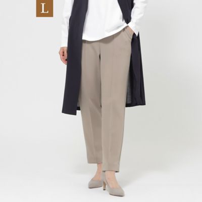 ＜EVEX BY KRIZIA L (Women/大きいサイズ)＞【Ｌ】【ウォッシャブル】ダンボールニットピンタックテーパードパンツ（Ｕ７Ｒ３０４１５＿＿）