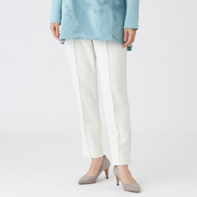 ＜EVEX BY KRIZIA L (Women/大きいサイズ)＞【Ｌ】【マシンウォッシャブル】ＴＲダブルクロスピンタックパンツ（Ｕ７Ｒ３０６９６＿＿）