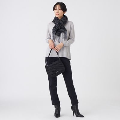 L】【ウォッシャブル】裏起毛ハイテンションクロップドパンツ