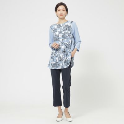 【Ｌ】【接触冷感】【ウォッシャブル】メリルハイテンションクロップドパンツ（Ｕ７Ｒ３４３３９＿＿）