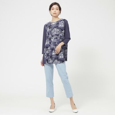 【Ｌ】【新色】【接触冷感】【ウォッシャブル】メリルハイテンションクロップドパンツ（Ｕ７Ｒ３４３７７＿＿）