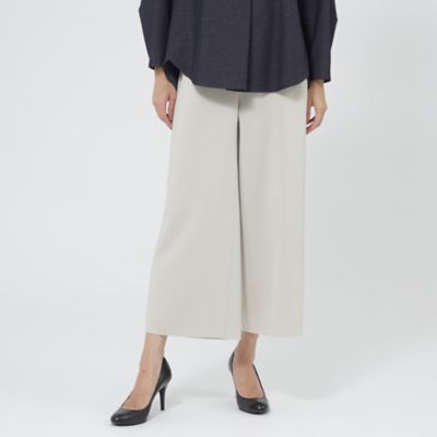 ＜EVEX BY KRIZIA L (Women/大きいサイズ)＞【Ｌ】【ウォッシャブル】ダンボールニットワイドクロップドパンツ（Ｕ７Ｒ３６２０８＿＿）