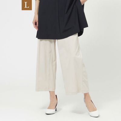＜EVEX BY KRIZIA L (Women/大きいサイズ)＞【Ｌ】【接触冷感】【ウォッシャブル】メリルハイテンションワイドクロップドパンツ（Ｕ７Ｒ３６３３９＿＿）