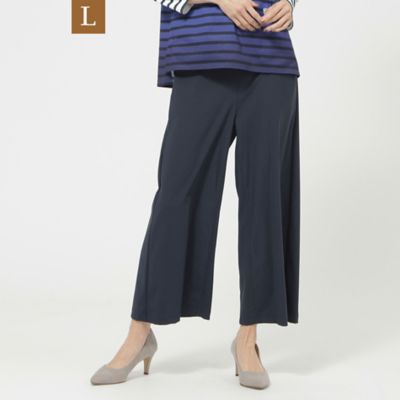 【Ｌ】【接触冷感】【ウォッシャブル】メリルハイテンションワイドクロップドパンツ（Ｕ７Ｒ３６３３９＿＿）