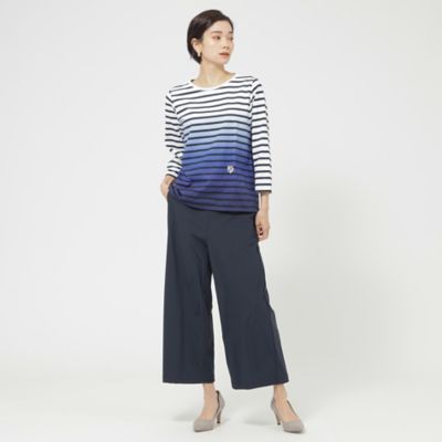 【Ｌ】【接触冷感】【ウォッシャブル】メリルハイテンションワイドクロップドパンツ（Ｕ７Ｒ３６３３９＿＿）