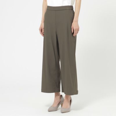 【Ｌ】【接触冷感】【ウォッシャブル】メリルハイテンションワイドクロップドパンツ（Ｕ７Ｒ３６３３９＿＿）