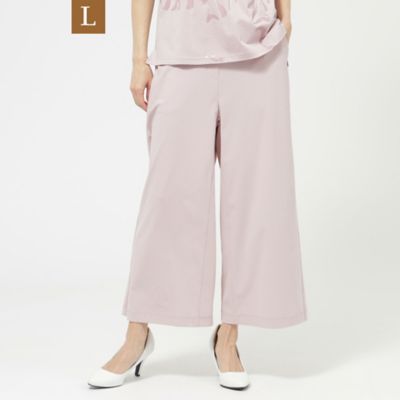 EVEX BY KRIZIA L (Women/大きいサイズ)/エヴェックス バイ クリツィアＬ 【Ｌ】【新色】【接触冷感】【ウォッシャブル】メリルハイテンションワイドクロップドパンツ（Ｕ７Ｒ３６３７７＿＿）
