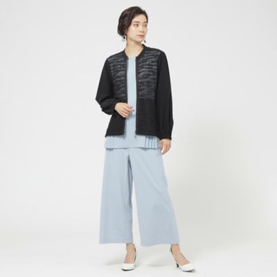 【Ｌ】【新色】【接触冷感】【ウォッシャブル】メリルハイテンションワイドクロップドパンツ（Ｕ７Ｒ３６３７７＿＿）