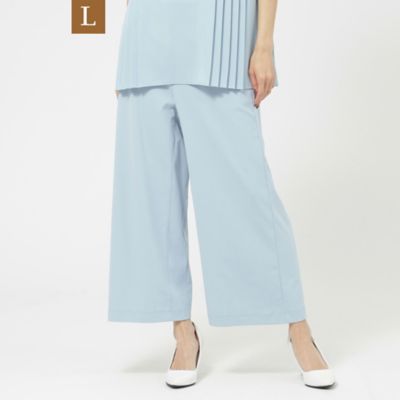 【Ｌ】【新色】【接触冷感】【ウォッシャブル】メリルハイテンションワイドクロップドパンツ（Ｕ７Ｒ３６３７７＿＿）