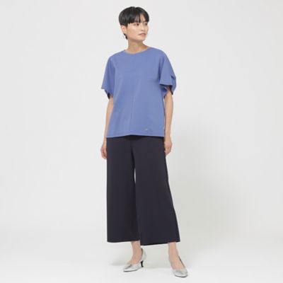 【Ｌ】【ウォッシャブル】ダンボールニットワイドクロップドパンツ（Ｕ７Ｒ３６４１５＿＿）