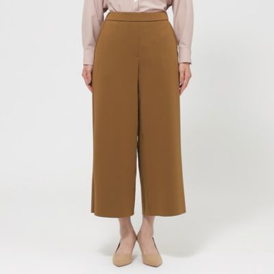 【Ｌ】【ウォッシャブル】ダンボールニットワイドクロップドパンツ（Ｕ７Ｒ３６４１５＿＿）