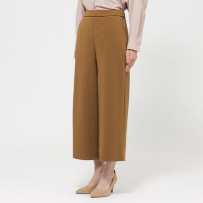 【Ｌ】【ウォッシャブル】ダンボールニットワイドクロップドパンツ（Ｕ７Ｒ３６４１５＿＿）
