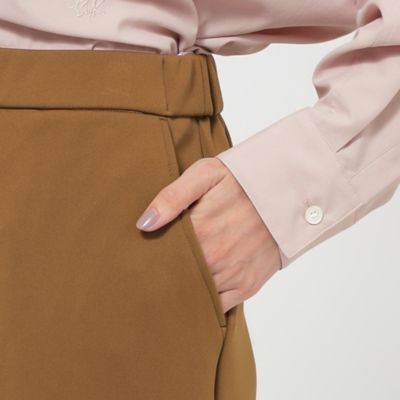 【Ｌ】【ウォッシャブル】ダンボールニットワイドクロップドパンツ（Ｕ７Ｒ３６４１５＿＿）