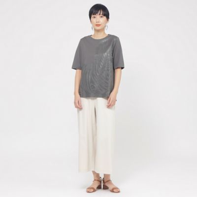 【Ｌ】【接触冷感】【ＵＶカット】【ウォッシャブル】メリルハイテンションワイドパンツ（Ｕ７Ｒ３６５７８＿＿）