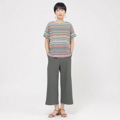 【Ｌ】【接触冷感】【ＵＶカット】【ウォッシャブル】メリルハイテンションワイドパンツ（Ｕ７Ｒ３６５７８＿＿）