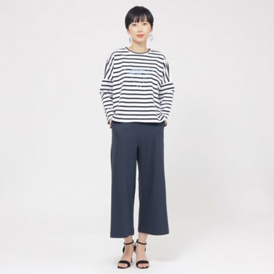 【Ｌ】【接触冷感】【ＵＶカット】【ウォッシャブル】メリルハイテンションワイドパンツ（Ｕ７Ｒ３６５７８＿＿）