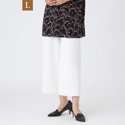 ＜EVEX BY KRIZIA L (Women/大きいサイズ)＞【Ｌ】【シーズンレスに活躍！】【マシンウォッシャブル】ダンボールニットワイドパンツ（Ｕ７Ｒ３６６１１＿＿）