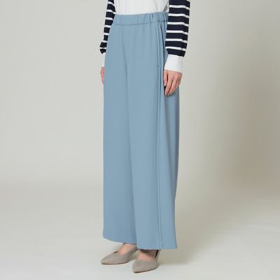 【Ｌ】【ウォッシャブル】【ＵＶ対策】ストレッチバックサテンワイドパンツ（Ｕ７Ｒ５０１１７＿＿）