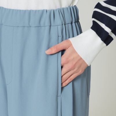 【Ｌ】【ウォッシャブル】【ＵＶ対策】ストレッチバックサテンワイドパンツ（Ｕ７Ｒ５０１１７＿＿）