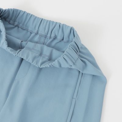 【Ｌ】【ウォッシャブル】【ＵＶ対策】ストレッチバックサテンワイドパンツ（Ｕ７Ｒ５０１１７＿＿）