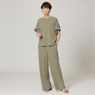 【Ｌ】＊Ｗｉｎｇｓ掲載＊【接触冷感】【ＵＶ対策】【ウォッシャブル】クール＆ドライジャージワイドパンツ（Ｕ７Ｒ５６１７２＿＿）