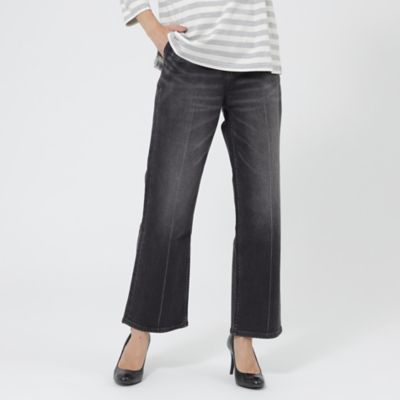 EVEX BY KRIZIA L (Women/大きいサイズ)/エヴェックス バイ クリツィアＬ 23AW*Wings掲載*【L】【ウォッシャブル】ストレッチデニムセミフレアパンツ(U7R60218__)