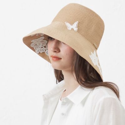 新品タグ付き　アシーナニューヨーク　アマンダ　ラフィアハット　麦わら帽子 新品タグ付き アシーナニューヨーク アマンダ ラフィアハット
