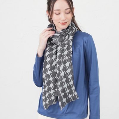 ＜AMACA (Women)＞ラフタッチ千鳥ストール（Ｖ５７１６２４３＿＿）