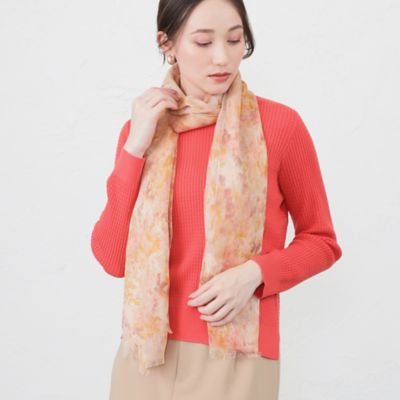 ＜AMACA (Women)＞水彩タッチストール（Ｖ５７１７２４４＿＿）