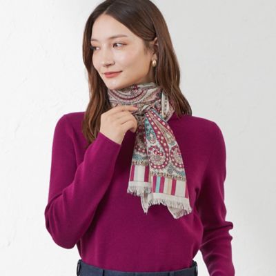 ＜AMACA (Women)＞【ＢＩＮＤＡ】ペイズリーストール（Ｖ５７３３４０３＿＿）
