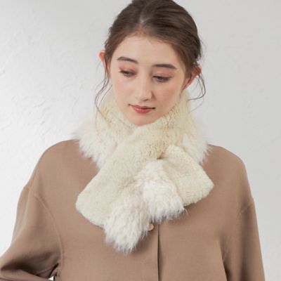 ＜AMACA (Women)＞フェイクファーティペット（Ｖ５７４１４２０＿＿）