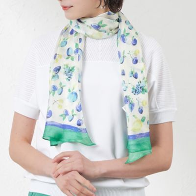 AMACA (Women)/アマカ シルクメッシュフルーツスカーフ(V5744521__)