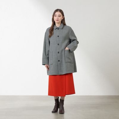 梳毛リバーステンカラーコート（V5B01637＿＿） | AMACA