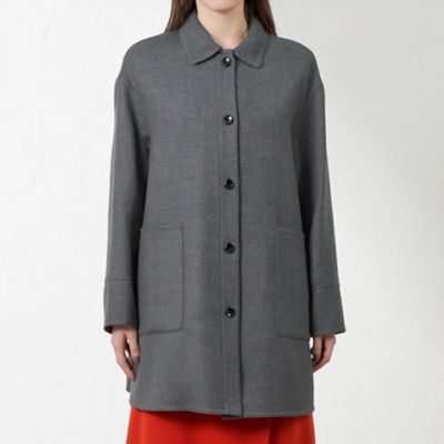 梳毛リバーステンカラーコート（V5B01637＿＿） | AMACA