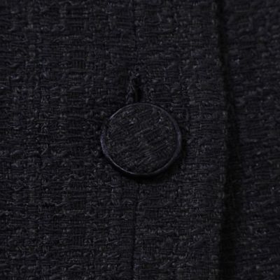 【尾州素材】ツイードネイビーノーカラージャケット（Ｖ５Ｅ０６４６３＿＿）