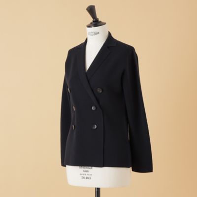 ドルモワ ミラノリブ テーラード ジャケット 46 ブラック ATELIER COLLECTION】ミラノリブ テーラード