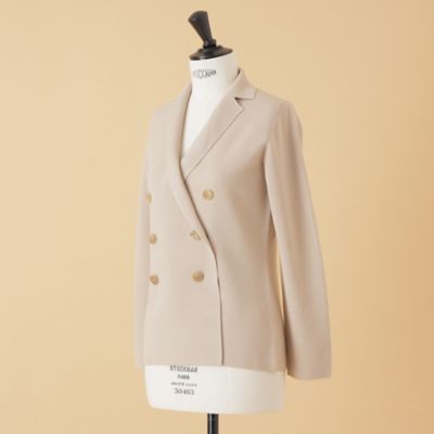 ＜AMACA (Women)＞【ＡＴＥＬＩＥＲ　ＣＯＬＬＥＣＴＩＯＮ】ミラノリブ　テーラードジャケット（Ｖ５Ｅ０８２３６＿＿）