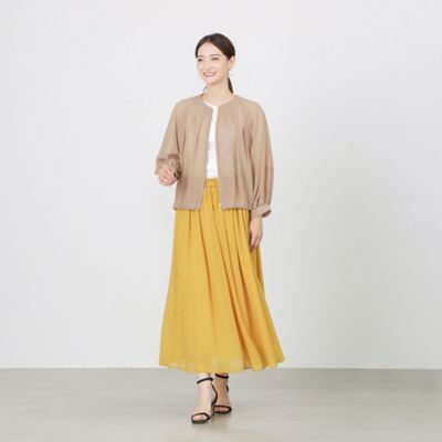 AMACA  アマカ　RENUライトブルゾン　シアー素材 ナチュラルシースルーブルゾン（V5E17381＿＿） | AMACA