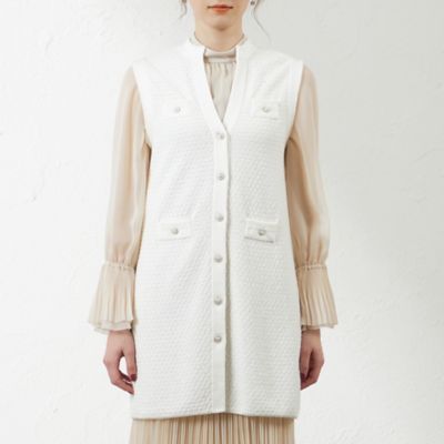 【ＡＴＥＬＩＥＲ　ＣＯＬＬＥＣＴＩＯＮ】ブークレージャカードニットロングジレ（Ｖ５Ｅ７７５０８＿＿）