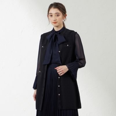 【ＡＴＥＬＩＥＲ　ＣＯＬＬＥＣＴＩＯＮ】ブークレージャカードニットロングジレ（Ｖ５Ｅ７７５０８＿＿）