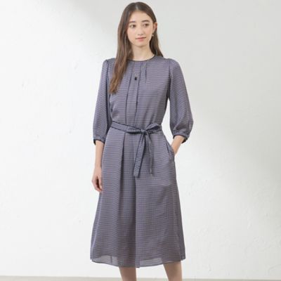 新品　 AMACA アマカ　アバカスドットプリントワンピース38薄灰46200円 アバカスドットプリントワンピース(ワンピース)｜AMACA(アマカ