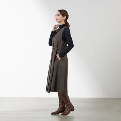 新品同様 アマカ 2024 洗える 2wayツムギートジャンパースカート ベルト ツムギートジャンパースカート（V5J08446＿＿） | AMACA