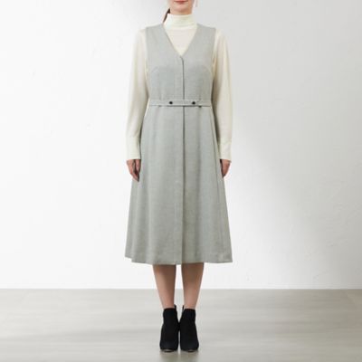 新品同様 アマカ 2024 洗える 2wayツムギートジャンパースカート ベルト ツムギートジャンパースカート（V5J08446＿＿） | AMACA