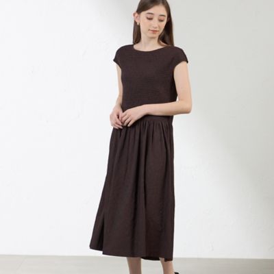 AMACA (Women)/アマカ シャーリーワンピース(V5J10563__) チャ50L ワンピース・ドレス【三越伊勢丹/公式】