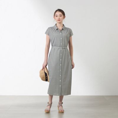 美品 AMACA アマカ ROSSI フラワープリント シャツワンピース 洗える 美品 AMACA アマカ ROSSI フラワープリント シャツワンピース